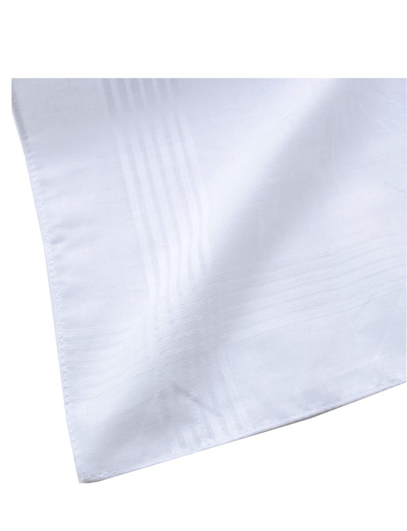 CoCoUSM Mens White Cotton 100% Cotton handkerchiefs Pack 9PCS - Image 5